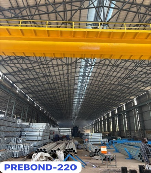 PREBOND-220 applied on industrial shed roofing structure