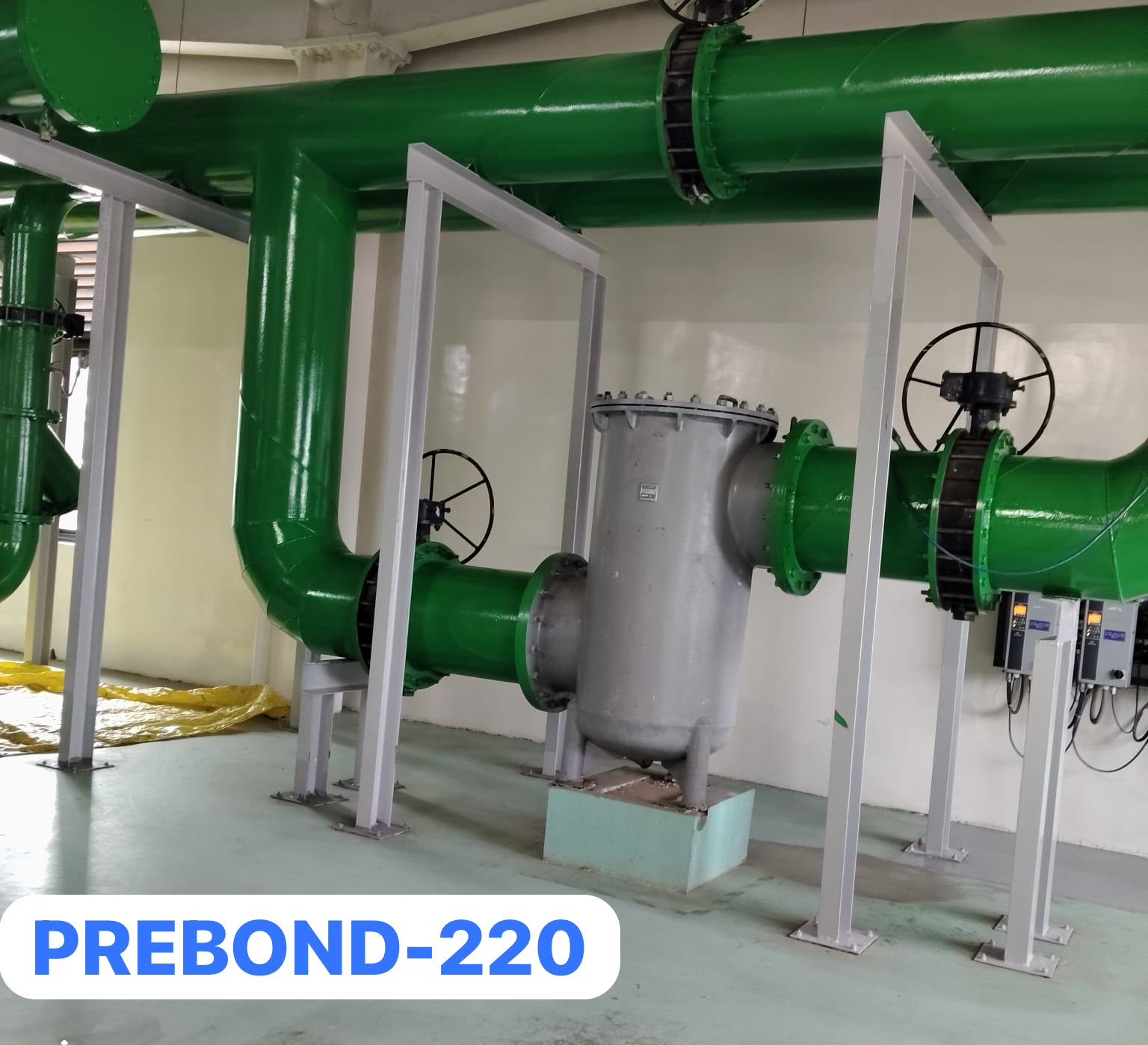 PREBOND-220 applied on process pipeline with valves