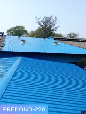 PREBOND-220 applied on roofing sheet