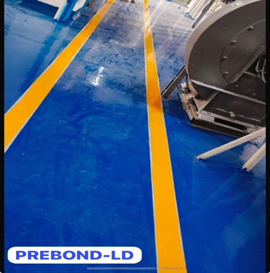 PREBOND-LD floor marking paint on epoxy floor