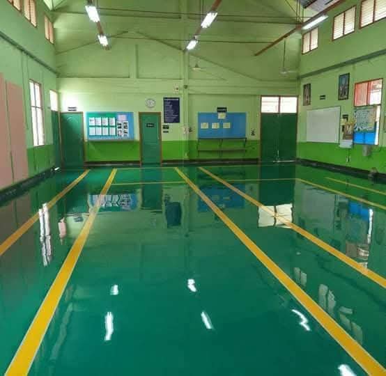 PREBOND-DT400 Si-PU floor paint applied on factory floor
